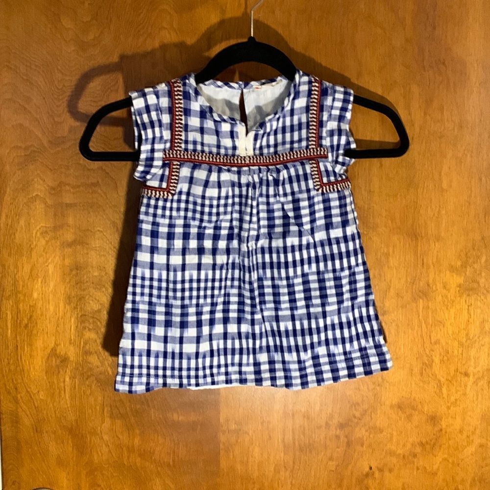 Crewcuts GUC blue/white lined dress Size 2